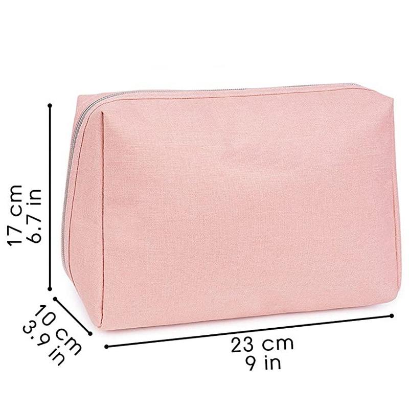 Bolsas de almacenamiento de cosméticos de viaje de moda rosa o bolsa de aseo con logotipo personalizado organizador de maquillaje con cremallera y bolsas para mujer