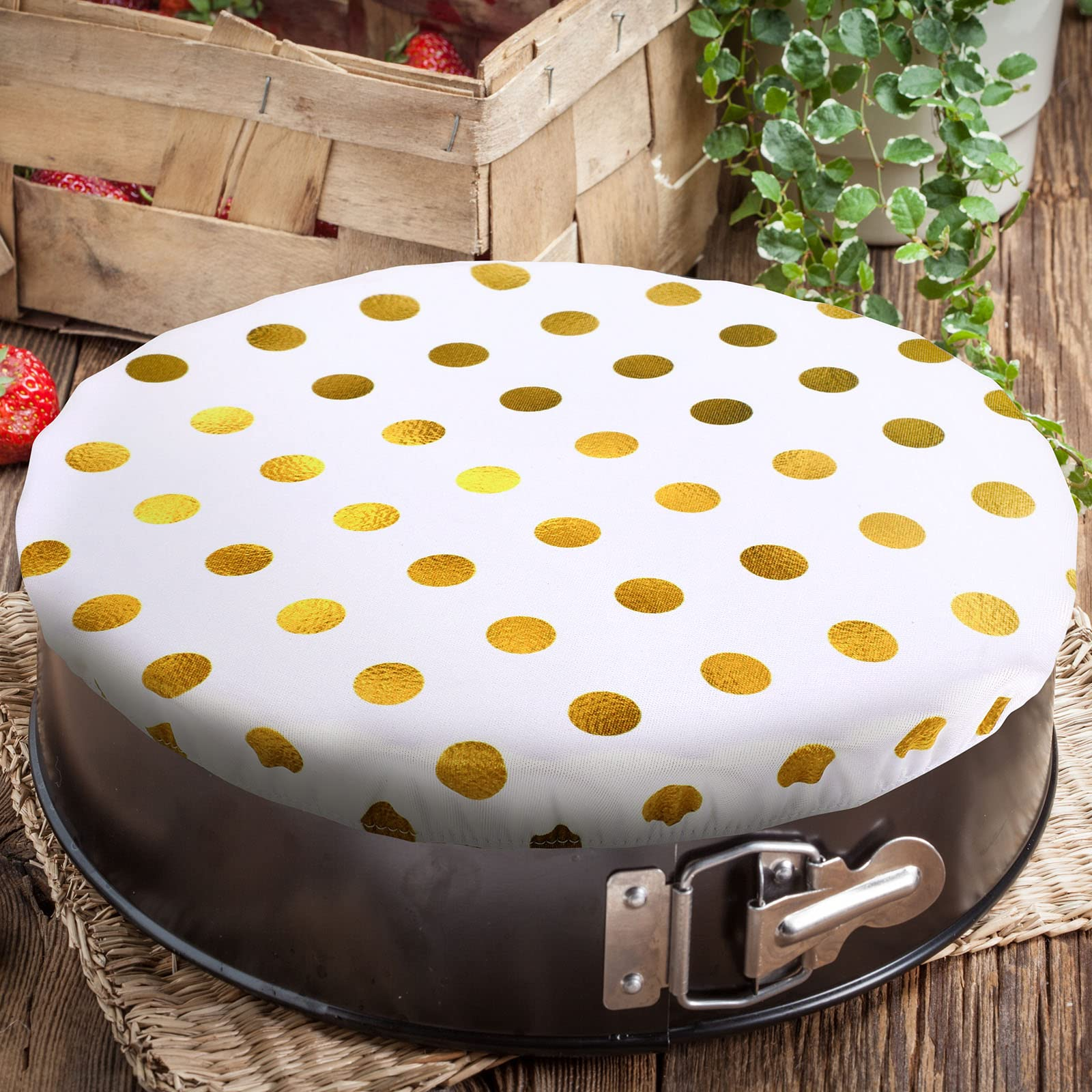 Cubiertas de tazón reutilizables de estilo clásico personalizado Cubiertas elásticas de almacenamiento de alimentos Cubiertas de pan de algodón para alimentos, frutas, sobras