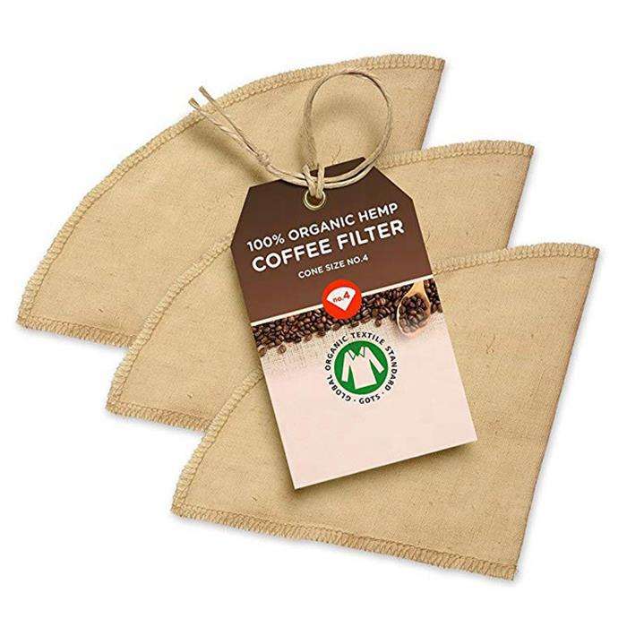 Filtro de café de yute de algodón orgánico LFGB 100% GOTS, filtros de café de tela de cáñamo de algodón reutilizables sostenibles reciclados personalizados