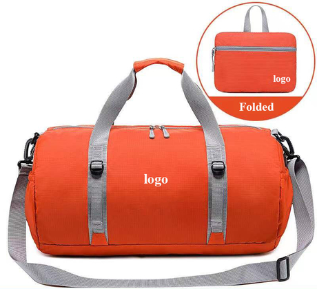 Bolsa de lona de viaje plegable grande impermeable de etiqueta privada con bolsillos interiores Bolsa de equipaje ligera de 16 y 18 pulgadas