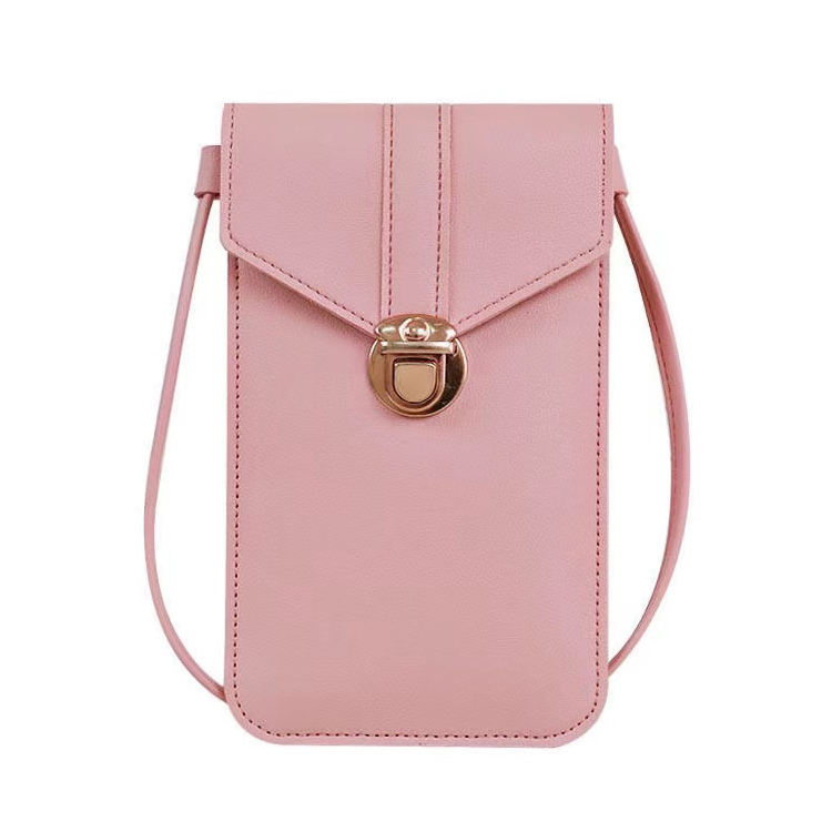 Bolso bandolera pequeño de cuero para teléfono, mini bolso de hombro de pu, billetera ligera para teléfono móvil, monedero para mujer