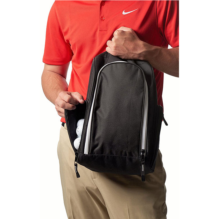 Bolsa de zapatos de Golf transpirable con ventilación portátil, bolsa organizadora de zapatos deportivos de pelotas de tenis de nailon, bolsa de Golf con logotipo personalizado