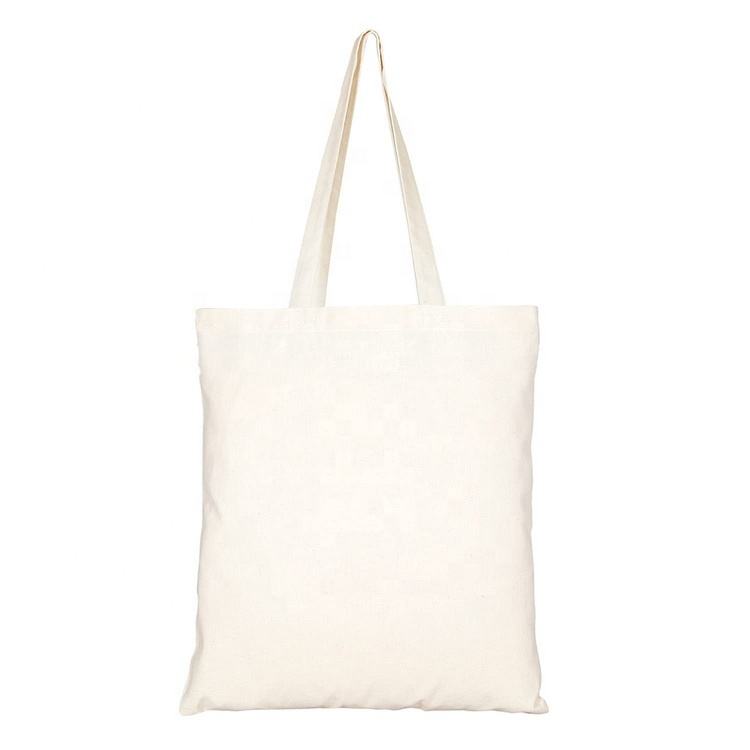 Bolsa de lona reutilizable personalizada, promoción de impresión personalizada, bolsa de algodón duradera barata en blanco al por mayor