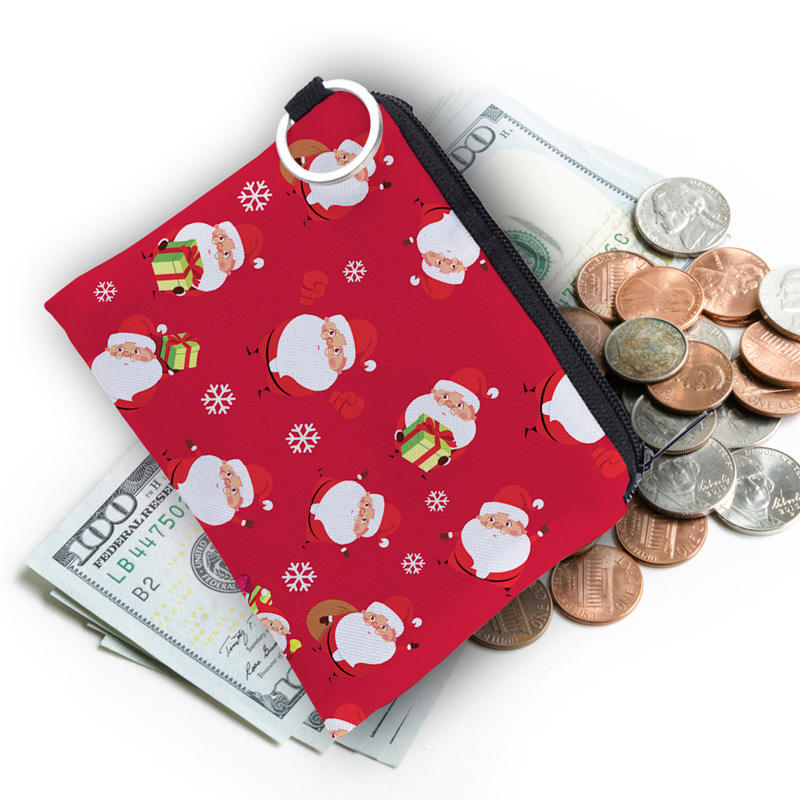 Regalo de Navidad, monedero, bolsa de almacenamiento impermeable, bolsa de tarjeta de personalidad portátil, bolsa para llaves