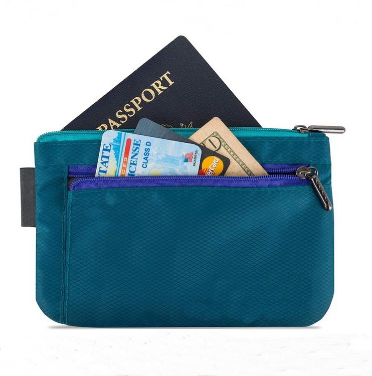 Nueva moda impermeable ligero billete tarjeta monedero bolsa caso viaje organizador pasaporte billetera