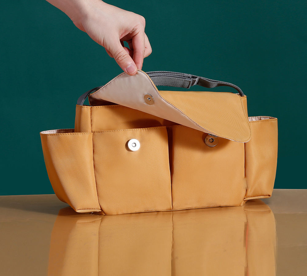Bolsas organizadoras portátiles para cochecito de pañales de bebé, bolsa organizadora de cochecito de viaje de nailon
