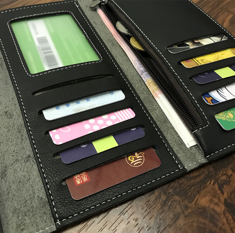 Cartera de cuero pu de moda personalizada para mujer