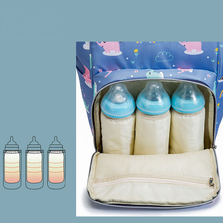 Bolsa de pañales con cambiador, cama de bebé plegable de viaje, mochila para bebé, multifunción de gran capacidad, portátil