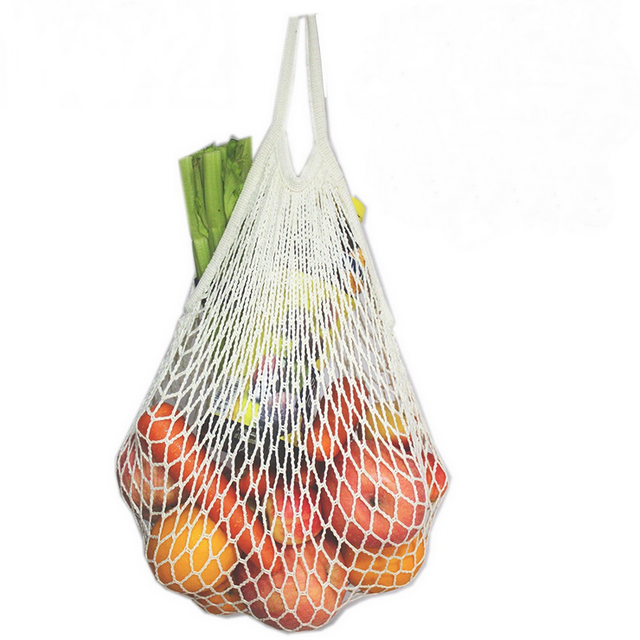Malla de algodón orgánico reutilizable popular produce bolsas de compras grocy