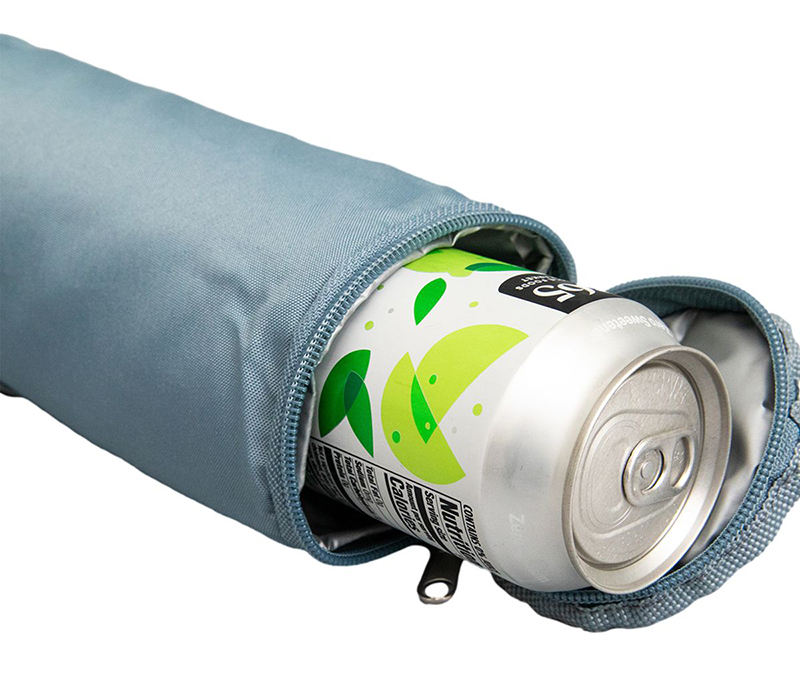 Bolsa hielera de golf aislada personalizada con capacidad para 6 latas de cerveza lona duradera aislada hielera de tubo de 6 latas con correa ajustable