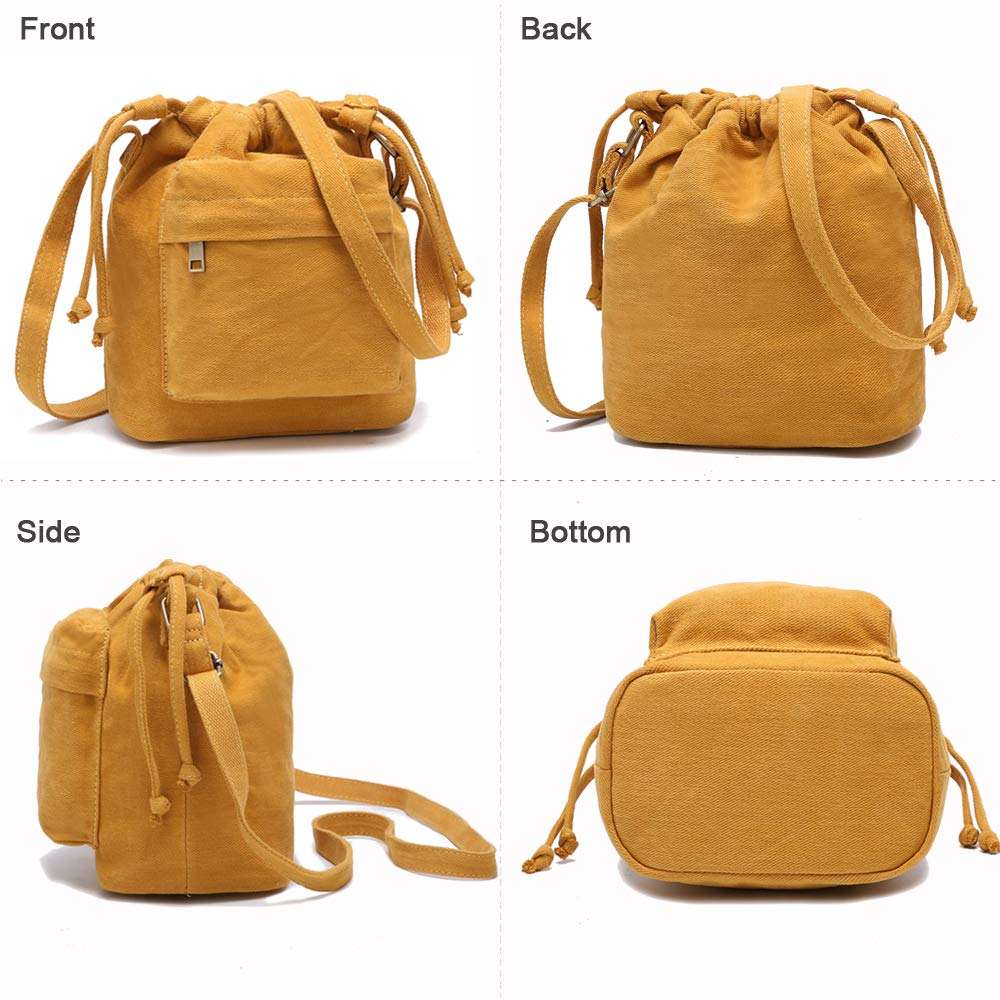 Bolso bandolera de lona para mujer a la moda, bolso con cordón de lujo de alta calidad, bolso de hombro para mujer