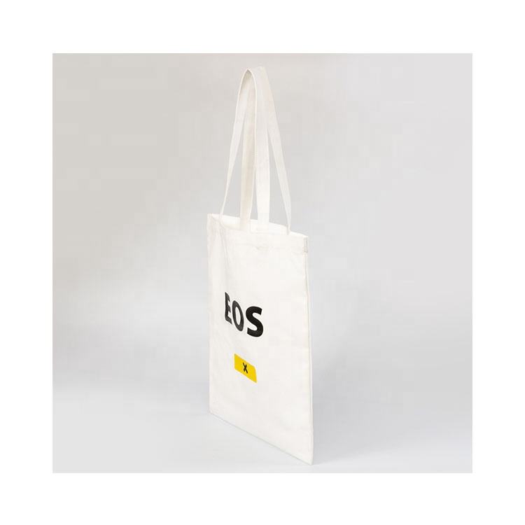 La bolsa de asas de lona de algodón reutilizable respetuosa con el medio ambiente de 8 oz para portátil lleva una bolsa de compras con logotipo personalizado
