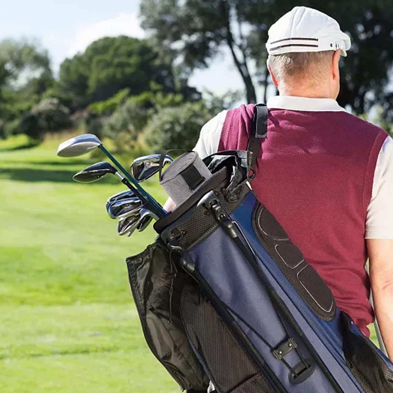 Bolsa de golf personalizada Can Cooler Sleeve Golf ligero con hombro para senderismo Camping Picnic
