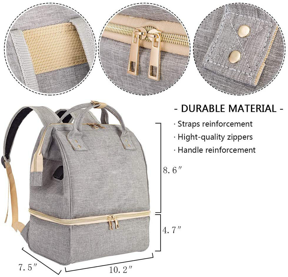 Mochila grande para viajes al aire libre que trabaja con extractor de leche con bolsa más fresca para mamás que trabajan