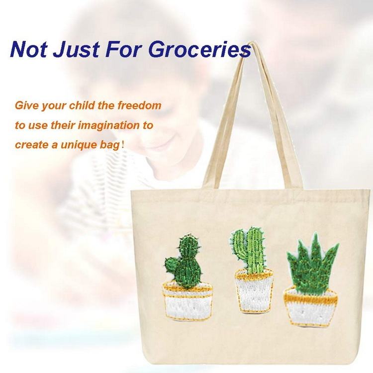 Bolso de hombro con estampado personalizado de gran capacidad, bolso de compras de lona de algodón para frutas y verduras en blanco promocional DIY