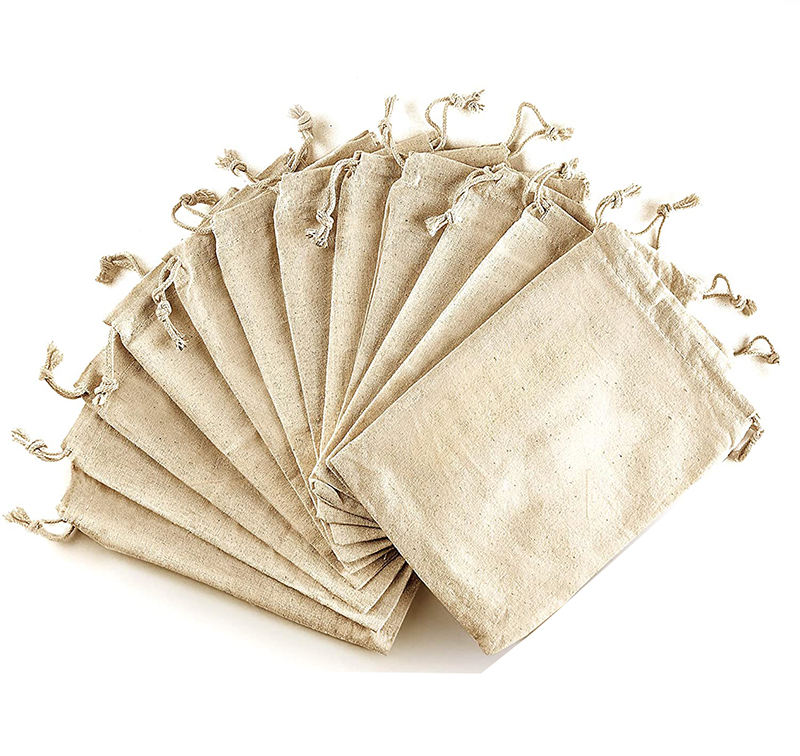 Bolsa de jabón de malla de algodón respetuosa con el medio ambiente natural pequeña de regalo barato