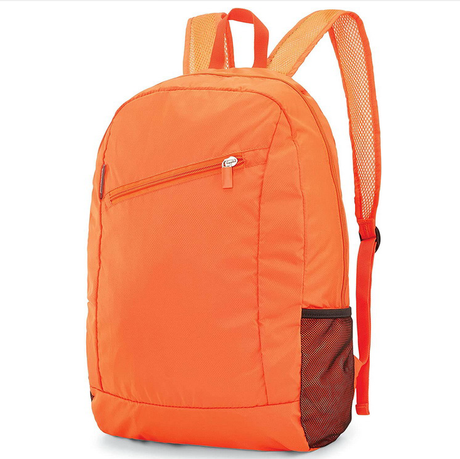 Mochila plegable promocional impermeable nuevo diseño precio barato mochila plegable al aire libre para hombres y mujeres